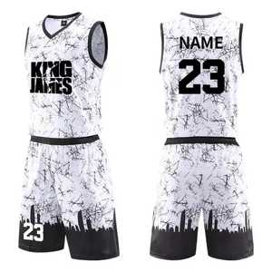 Customized Reversible Basketball Shorts Jerseys Set Premium Quality Men's Sports Uniform Breathable Printed by OEM ODM - Product Image 1