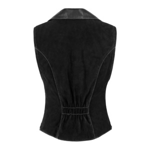 Chaleco de Cuero Genuino para Mujer, Sin Mangas, con Botones al Frente, Estilo Clásico, Fabricación OEM/ODM, Etiqueta Privada, Venta al Por Mayor - Product Image 2
