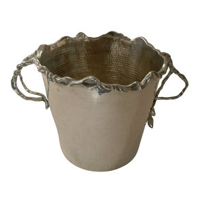 Cubo de hielo moderno de aluminio artesanal con forma de onda, con cuchara, enfriador de vino decorativo de metal pulido, cubo para champán para el hogar, bar y fiestas - Product Image 5