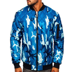 Hot Sale Stand Collar Bomber Jacket for <b>Men</b> Lightweight Long Sleeve Zipper up Warm Winter Casual Wear Front Logo - Product Image 1