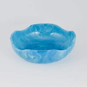 LIGHTEST - Ensaladera de Resina Azul Brillante, Apta para Alimentos, Ecológica, Moderna y Lujosa, para Servir en Fiestas, Diseño Hecho a Mano con Aspecto de Mármol - Product Image 5