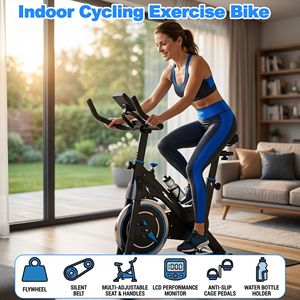 Cyclette da Interno con Monitor, Resistenza Regolabile, Sedile Confortevole e Base Stabile per Casa - Product Image 2