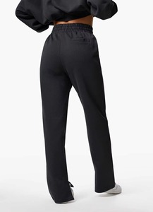 OEM Wholesale Unisex Winter Solid Fleece Breathable Cropped Tracksuit Hooded Crop <b>Top</b> <b>and</b> <b>Trouser</b> 2-Piece <b>Set</b> - Product Image 2
