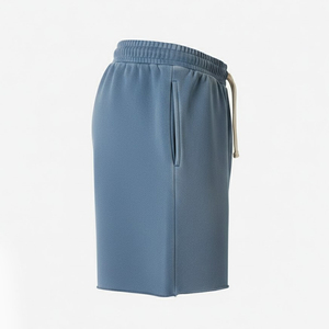Shorts en coton délavé avec cordon de serrage et poches pour homme, style vintage, toutes tailles disponibles - Product Image 4