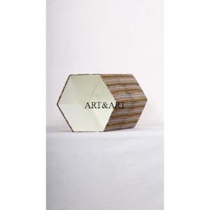 ถังขยะกระดาษแข็ง DIY ทำจากผ้าฝ้ายพิมพ์ลายดอกไม้ทำมือ โครงการสำเร็จรูป DIY สำหรับโรงเรียนและสถาบัน - Product Image 4