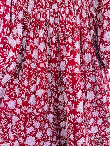 À la mode indien bloc imprimer femmes filles pur coton Maxi robe décontracté été soirée longue Midi en vrac motif naturel chaud! - Product Image 5