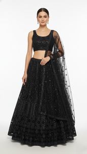 Conjunto de Lehenga Choli y Dupatta de Diseño con Bordado Rico en Dori y Lentejuelas, Estilo Bollywood para Fiestas y Celebraciones - Product Image 2