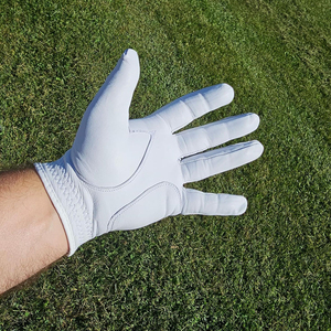 Gants de golf unisexes blancs et roses de qualité supérieure, logo personnalisé, cuir Cabretta respirant, marqueur de balle magnétique, OEM, antidérapants, pour le sport - Product Image 4