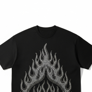 Camiseta con Pedrería Directo de Fábrica, MOQ Bajo, Diseño Personalizado, Acento de Cristal, Calidad Premium, Suave, Ropa Unisex - Product Image 3