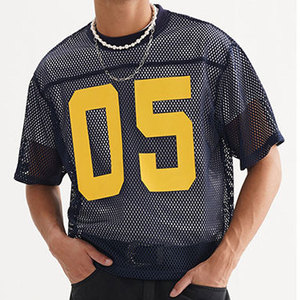 เสื้อเจอร์ซีย์ฟุตบอลทรงครอปบ็อกซี่ สตรีทแวร์ สำหรับผู้ชาย พิมพ์ลายสีเหลือง หมายเลข 05 คอกลม แขนสั้น ทรงหลวม สวมใส่สบาย สำหรับผู้ใหญ่ - Product Image 1