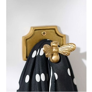 Gancho de pared vintage con diseño de abeja, perchero decorativo de metal para baño, entrada, soporte de montaje - Product Image 1
