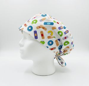 Chapeau d'infirmière polyvalent, réglable avec lien à nouer, chapeau médical respirant, bonnet chirurgical pour infirmières, médecins, personnel hospitalier - Product Image 4