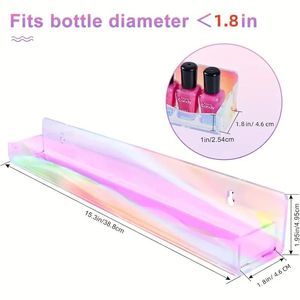 Organizzatore da Parete Multifunzione per Smalti e Cosmetici, 6 Scomparti, Portaoggetti in Plastica - Product Image 5