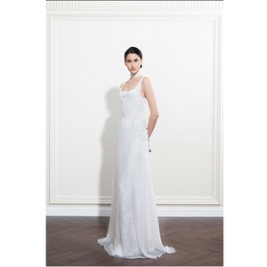 Vestido largo LUMINA SHEER sin mangas, estilo A, maxi, elegante y ecológico para mujer, de alta costura al por mayor. - Product Image 5