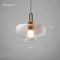Lustre ovale en verre de style nordique avec structure en fer pour restaurant, style luxueux, hauteur réglable, luminaires LED à intensité variable