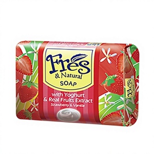 Savon frais et naturel au yaourt et aux fruits véritables, fraise et vanille, 70g, meilleur prix - Product Image 1