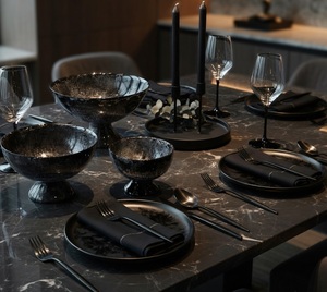 Wholesale Best Price High Quality Handmade Eco-Friendly Resin Bowl with <b>Salad</b> <b>Server</b> for Kitchen Hotel Restaurant Use - Product Image 6