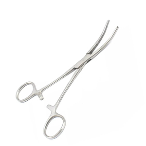 Pinces hémostatiques courbées de 8 pouces en acier inoxydable, instrument chirurgical vétérinaire de serrage pour les procédures en salle d'opération - Product Image 2