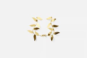 Support de bougie flocon de neige doré avec feuilles en relief pour la décoration de Noël à la maison, forme irrégulière durable - Product Image 3