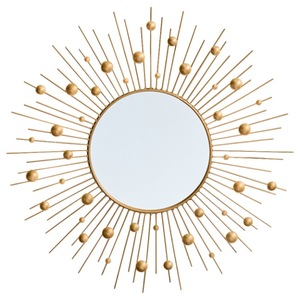 Miroir mural ovale en laiton avec cadre en métal bohème, design décoratif moderne et écologique, portable - Product Image 5