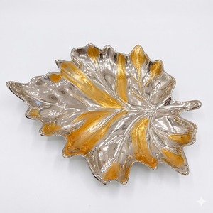 Advantageous Designer Silver Leaf Design Food Serving <b>Tray</b> <b>Snacks</b> Dry Fruits Serving <b>Tray</b> And Platters For Wholesale Suppliers - Product Image 4