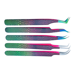 High Quality Tweezers for Lash <b>Extensions</b> Stainless steel Lash Tweezers Set - Product Image 1