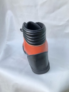 Red & Black Leather Fashion Shoes Unisex <b>Sneakers</b> Lace up Shoes Casual Wear Shoes - Product Image 4