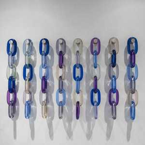 Juego de 10 Tazas de Resina Acrílica Transparente y Colorida, Diseño de Cadena de Círculos Arcoíris, Duraderas, Hechas a Mano, Aptas para Lavavajillas, Caja de Regalo para Fiestas - Product Image 4