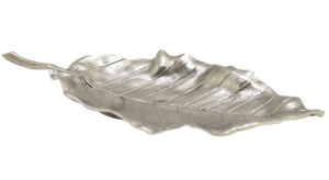 Plateau de service et décoration de table en aluminium fait main en forme de feuille, idéal pour la maison, personnalisable, le plus vendu - Product Image 2