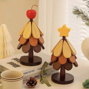 Salvamanteles de Madera Moderno, Ecológico y Hecho a Mano, con Forma de Flor, Resistente al Calor, para Ollas y Sartenes Calientes, Protector de Mesa para Cocina y Comedor - Product Image 5