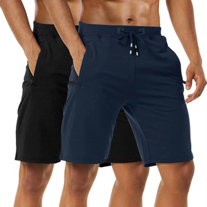 Men's Navy Blue Quick Dry Bermuda Shorts With Drawstring Waist And Pockets Casual Sport Wear - Product Image 3
