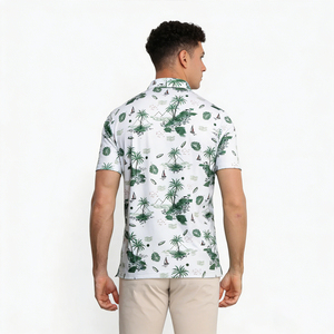 2026 Bulk Supply Premium <b>Hawaiian</b> Style <b>Golf</b> Polo Moisture Wicking Custom All Over Printing Knitted Plus Size Men's Polo <b>Shirt</b> - Product Image 2