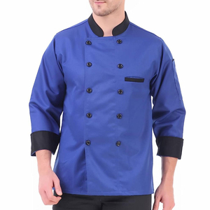 เสื้อเชฟแขนยาวคุณภาพพรีเมียมสำหรับร้านอาหาร ครัว ทำอาหาร ขายส่ง สีตามสั่ง บริการ OEM - Product Image 1