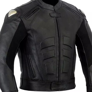 Men's Full Sleeve Leather <b>Motorcycle</b> <b>Jacket</b> Windproof All Seasons Adult Style - Product Image 6