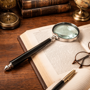 แว่นขยายเรซิ่นโลหะคุณภาพพรีเมียมสำหรับการเดินเรือ |   แว่นขยายแบบมือถือสำหรับอ่านหนังสือ โต๊ะทำงาน สำนักงาน บ้าน ทนทาน มีสไตล์ - Product Image 1