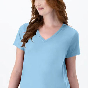 T-shirt uni essentiel pour l'été, unisexe, léger, à manches courtes, décontracté, vêtements vierges, plusieurs couleurs, options de tailles, usine OEM - Product Image 2