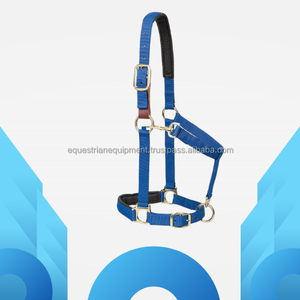 Customizable Brand Black PP Nylon Horse <b>Halter</b> with Gold Buckles and Rings Original Australian Saddle Style Model ESE-HAL-001 - Product Image 6