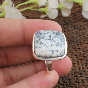 Natural Dendritic Opal <b>Ring</b> 925 Sterling <b>Silver</b> Tree Opal Gemstone <b>Ring</b> Opal Jewelry for Women Handcrafted <b>Statement</b> Wholesale - Product Image 3