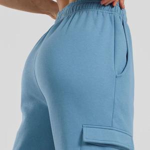 Pantalones cargo de mujer personalizados, pantalones de chándal de forro polar grueso para mujer, pantalones de chándal de invierno cálidos de pierna ancha para mujer, joggers - Product Image 5