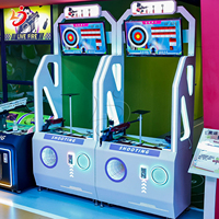 Machine de jeu de tir laser simulé, sport de course et de tir multijoueur, à monnayeur, en métal, pour intérieur