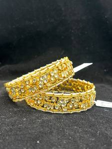 TISHYA DIAMOND Ensemble de bracelets vintage en alliage plaqué or pour femmes, ornés de cristaux, strass et perles d'imitation, motif géométrique - Product Image 3