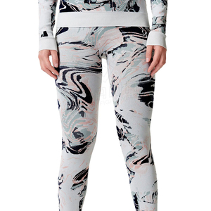 Pantalones de Yoga con Estampado de Mármol y Logotipo Personalizado, Tie Dye, Cintura Elástica sin Costuras, Leggings de Gimnasio con Estiramiento en Cuatro Direcciones, Cintura Alta de Lujo para Fitness - Product Image 3