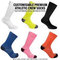 Chaussettes de sport athlétiques antidérapantes personnalisées avec logo pour hommes, idéales pour le basketball, le football, la course à pied, le trampoline et la gym, vente en gros