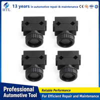 HTL 4PCS Serre-tube robuste à double trou avec vis moletée et bouton rotatif, support de fixation réglable pour tuyau hydraulique et conduite de carburant