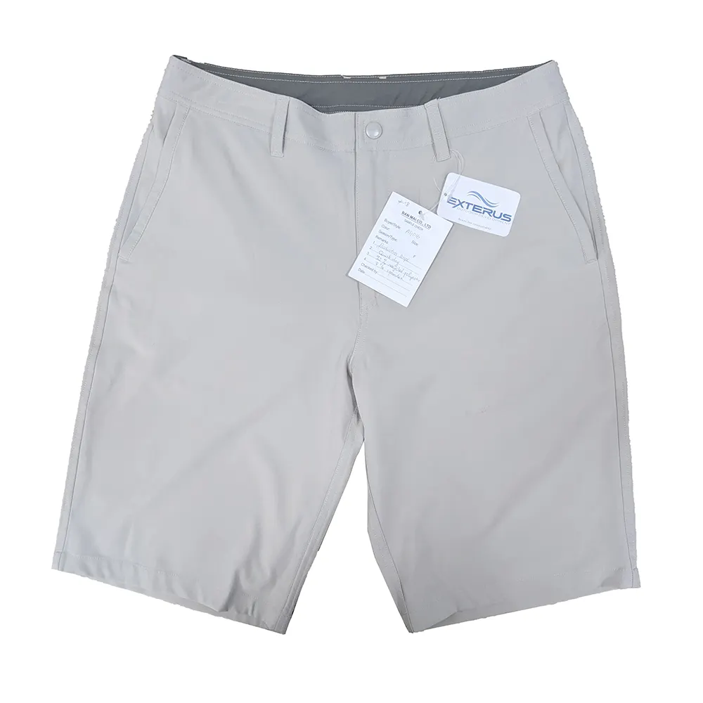High Quality Four Way Stretchy Lightweight Golf Shorts With Logo Side Cargo Pocket From Vietnam