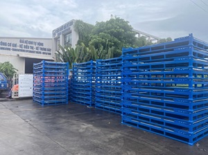 พาเลทเหล็กแบบซ้อนได้สำหรับงานหนัก - พาเลทเตี้ยสำหรับคลังสินค้าทั่วไป ปรับแต่งรูปแบบได้ พาเลทโลหะ - Product Image 4