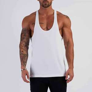 Débardeur de musculation personnalisé avec logo, prix raisonnable, livraison rapide, pour hommes, avec étiquette tissée, sans manches, pour la musculation et la salle de sport. - Product Image 3