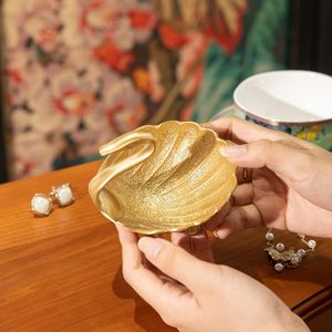 Decorative display tray artistic metal <b>dish</b> designer display accessory elegant organizer tray premium - Product Image 4