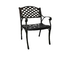 Ensemble de salle à manger à bascule en fonte d'aluminium de style européen traditionnel, table et quatre chaises, mobilier de jardin durable pour cour/patio, garantie 1 an