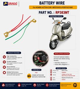 Câble de batterie négatif et positif pour Honda Activa, nouveau modèle, qualité export, pièces détachées pour deux-roues, Inde - Product Image 6